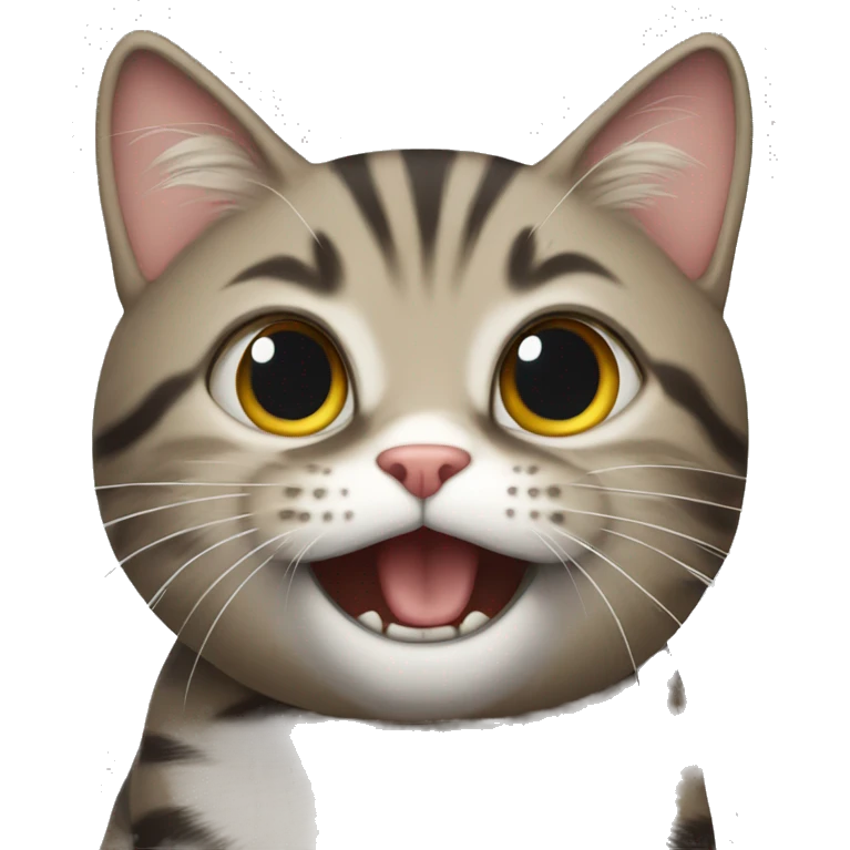 Cat being exited emoji