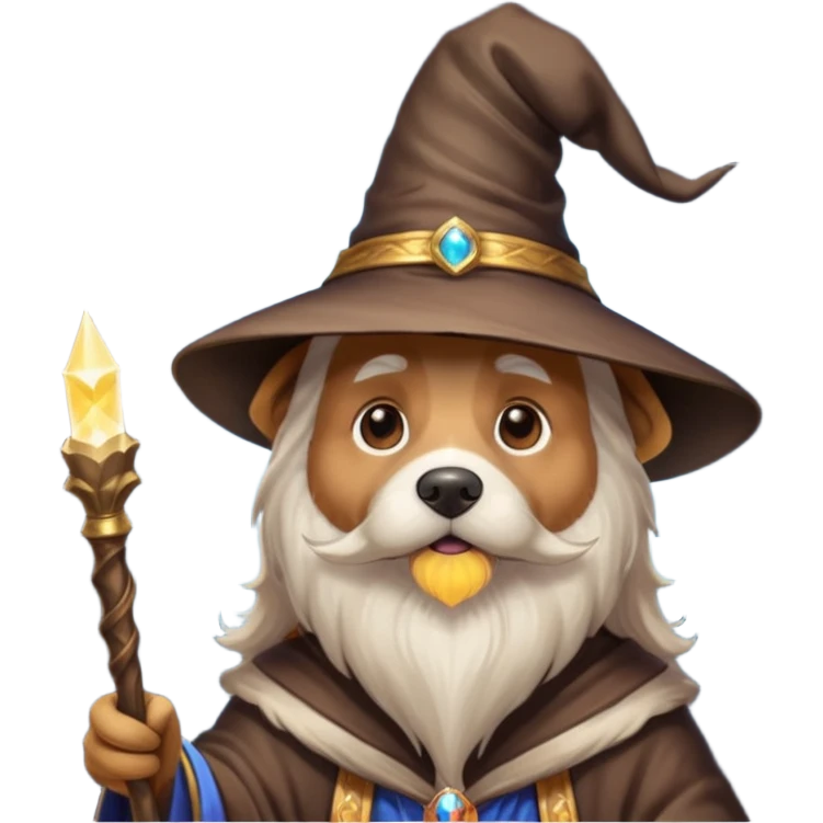 Dog wizard emoji