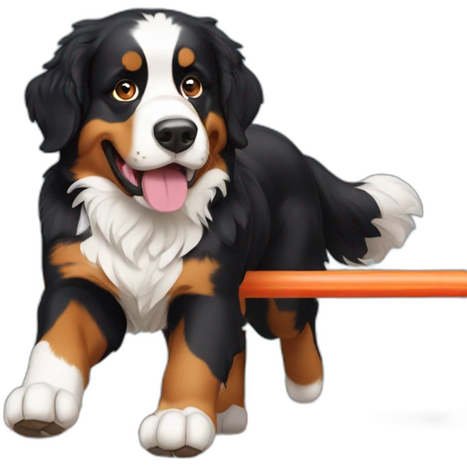 bernese mountain dog agility emoji