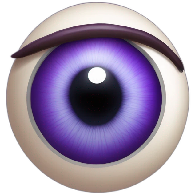 majestic godly violet iris eyeball serious intense symmetrical knowledgable emoji