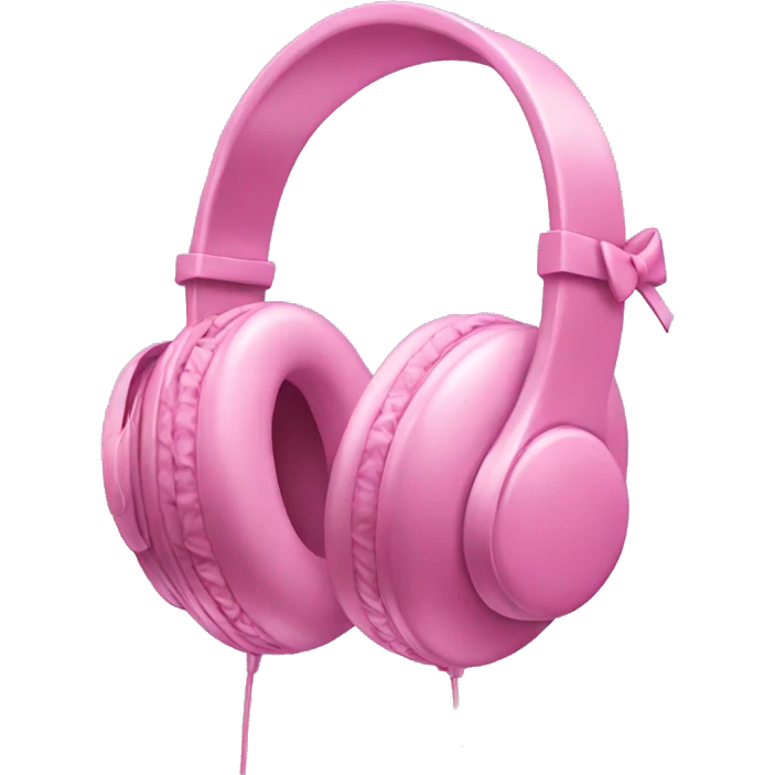 pink headphones with bows emoji