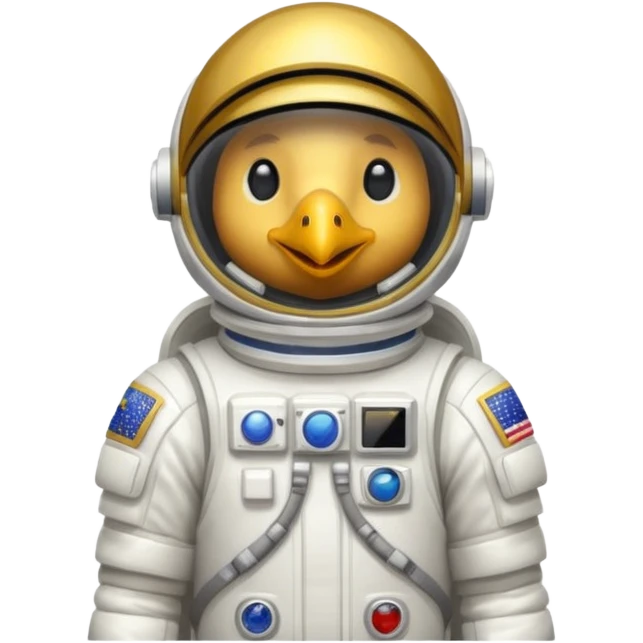pixel-art chicken astronaut emoji
