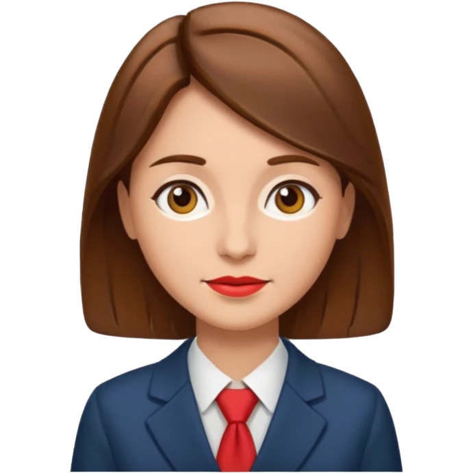 economist woman, brown hair emoji