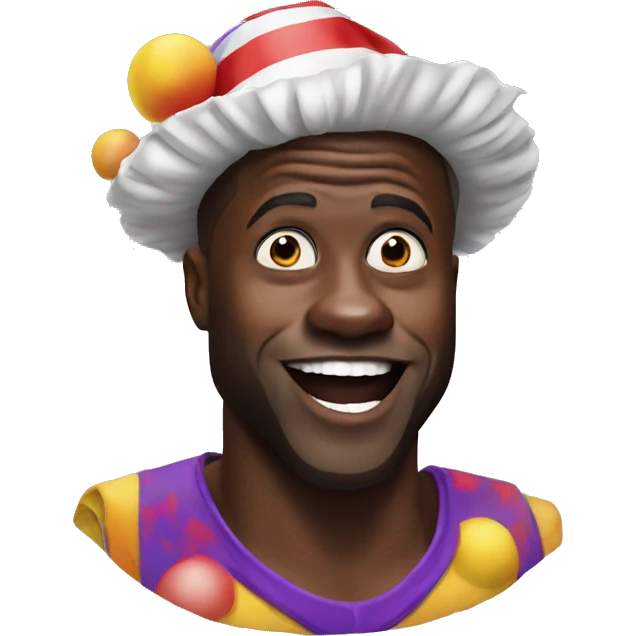 Kevin Hart as a clown emoji