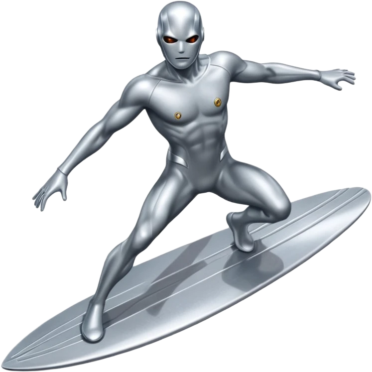 Surfista prateado  emoji