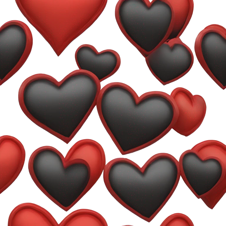 Red and black heart emoji