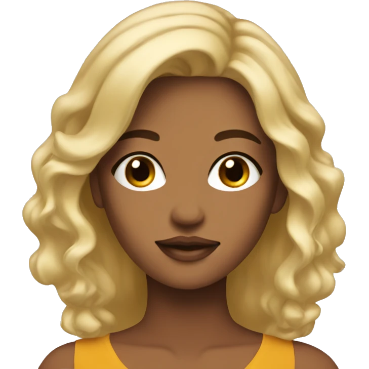blonde and brown multicolored beauty emoji