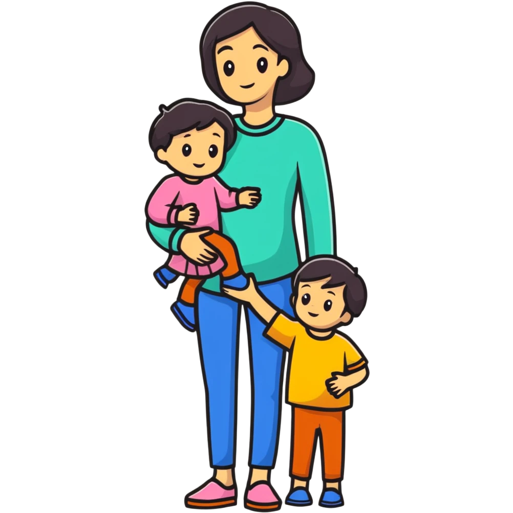 Wife and kid emoji