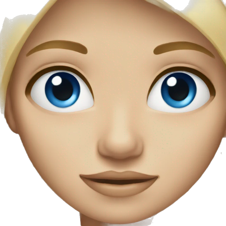 Blonde with blue eyes emoji