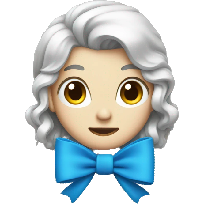 blue bow emoji