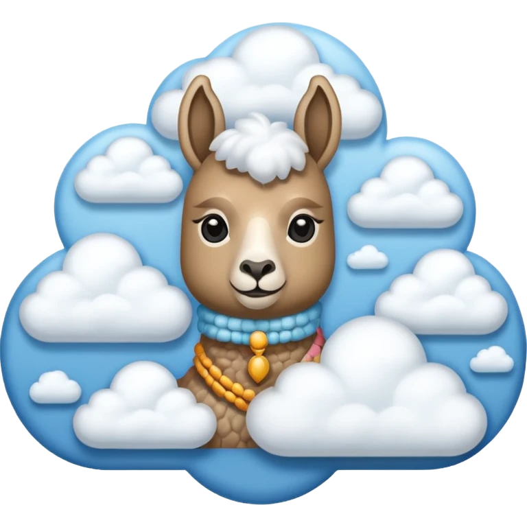 cloud patterned lama emoji