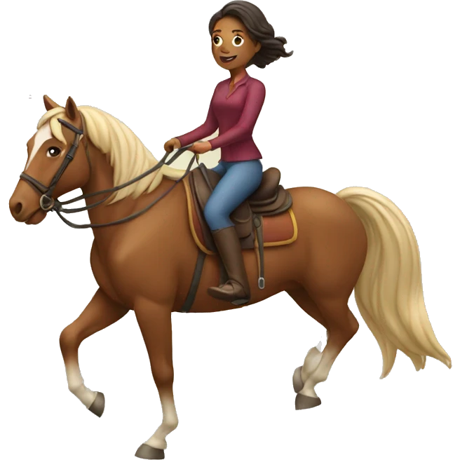 Woman ride a horse emoji