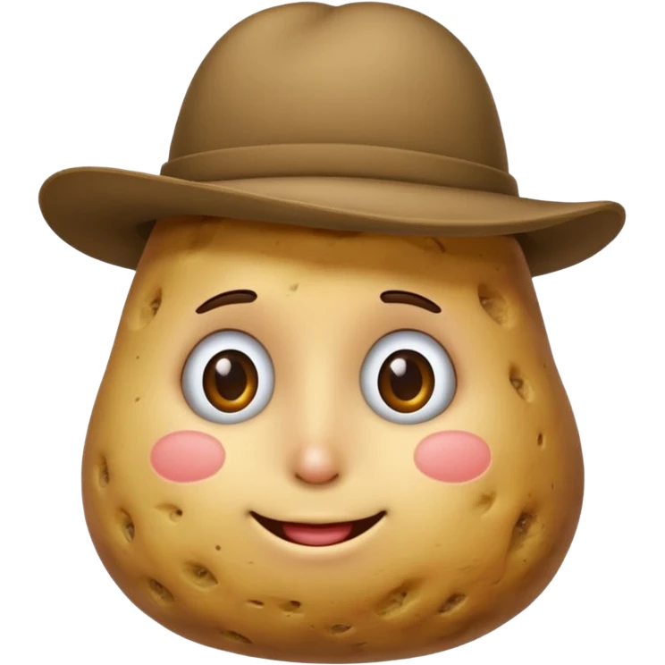 Potato wearing hat emoji