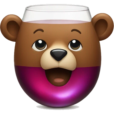 Bear with mulled wine  emoji