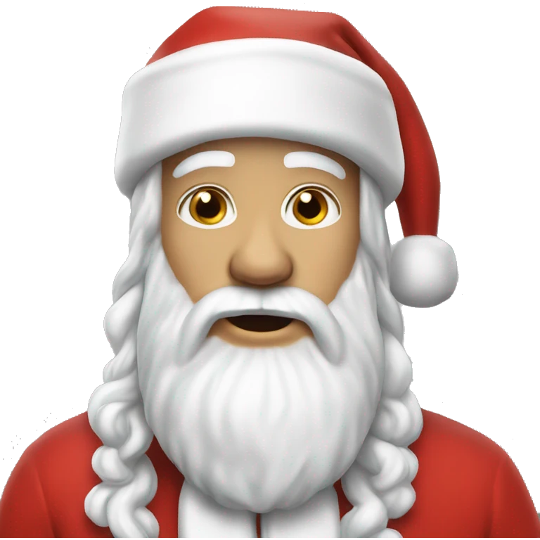 White Santa Claus Hyperrealistic emoji