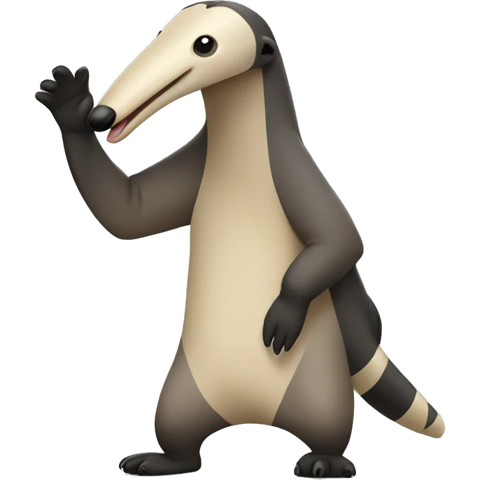 Anteater waving  emoji