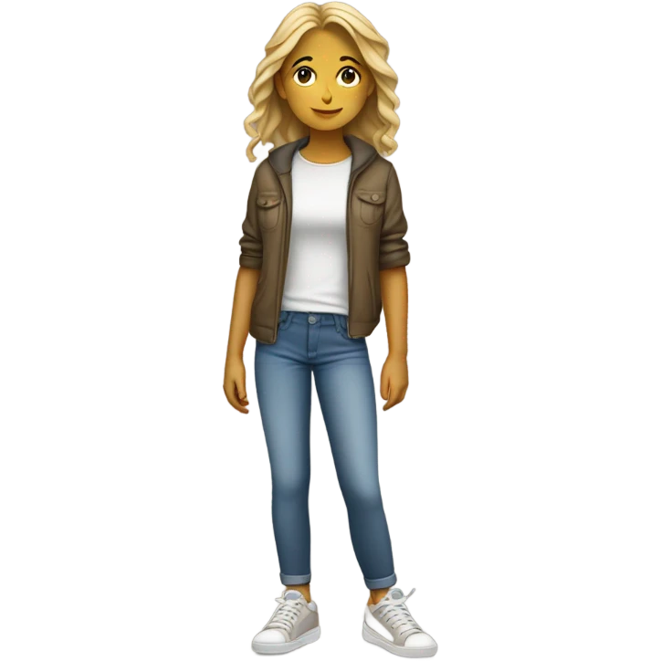 chill girl with sneakers emoji
