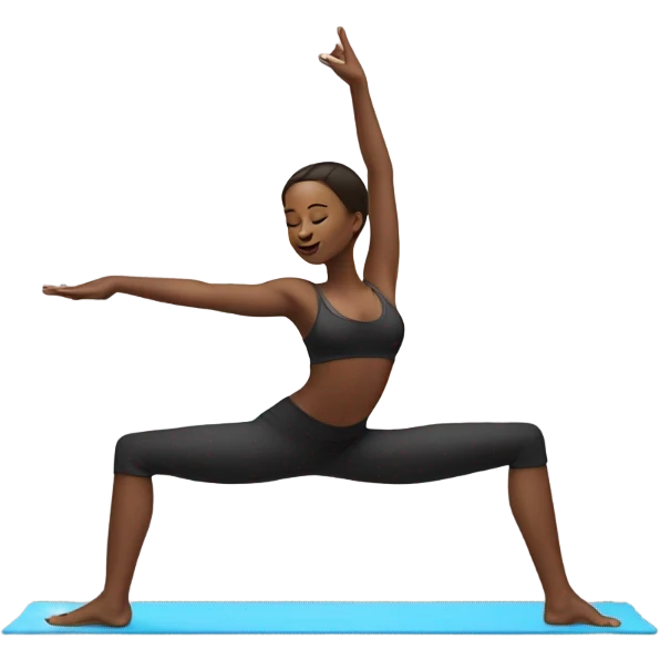 Girl doing candlestick pose emoji
