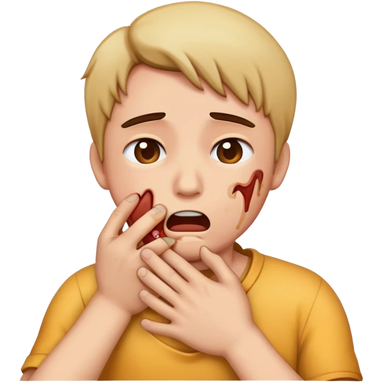 Chocking itself  emoji