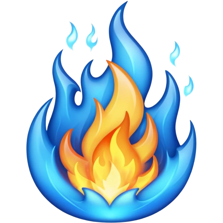Blue fire emoji