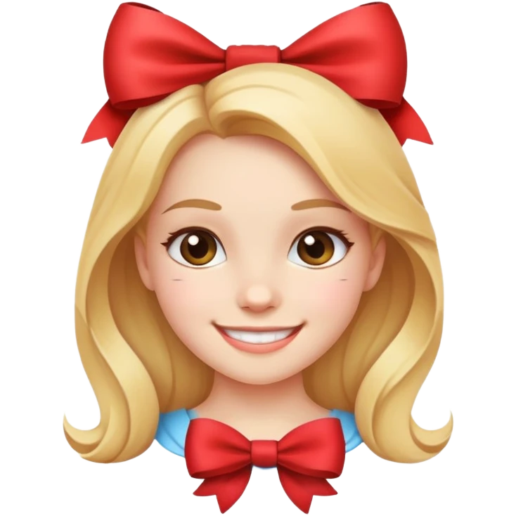 Smile with bow emoji