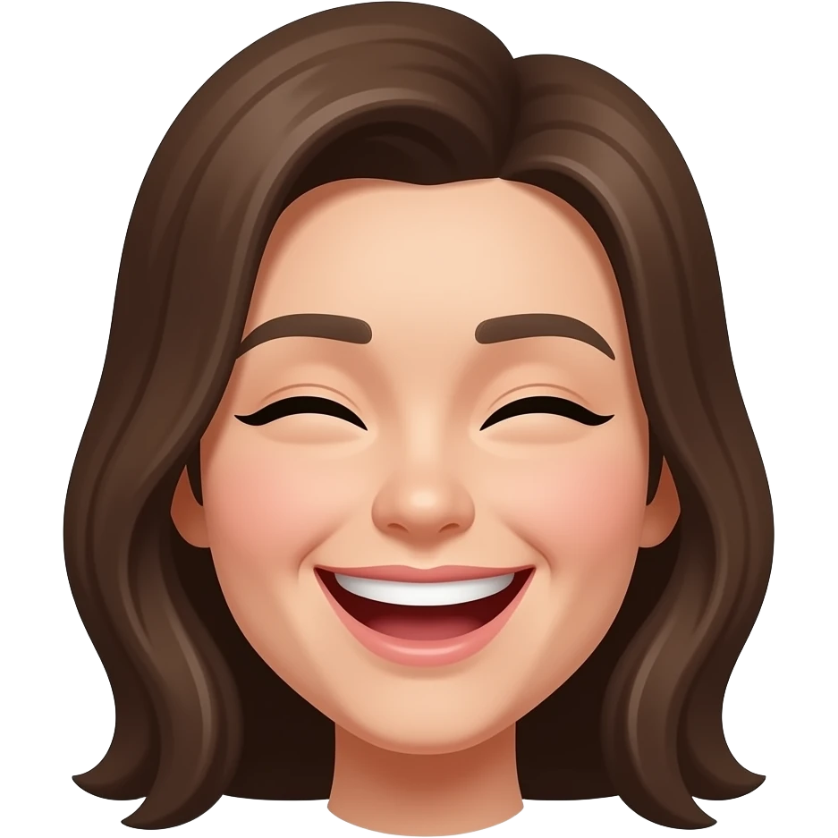 close the mouth and laugh emoji