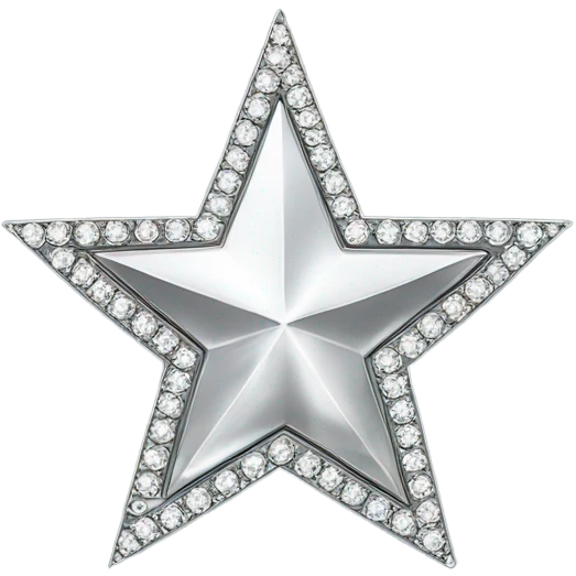 Silver Rhinestone star emoji