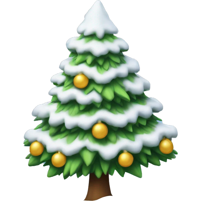 Christmas snow tree emoji