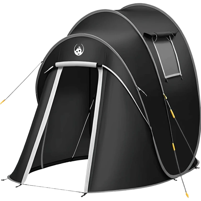 black Tall Oval Narrow Pop up tent  emoji