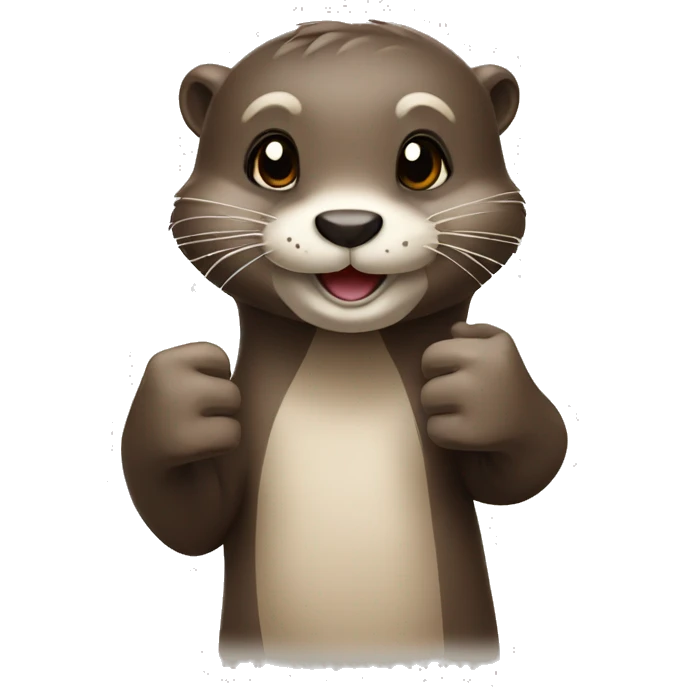  Cute otter two thumbs up emoji