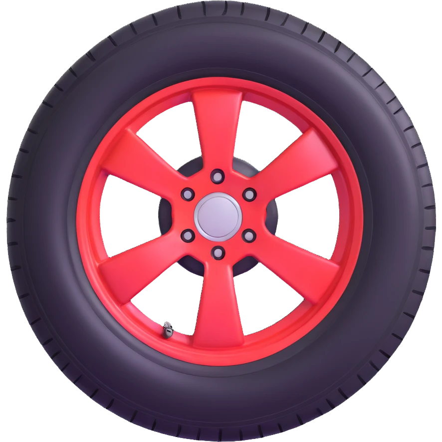 car tire with rim emoji