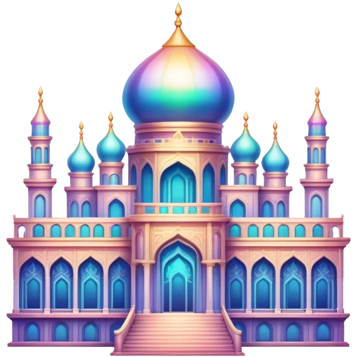 Epic divine legendary complex detailed iridescent gradients aesthetic-scenic palace emoji