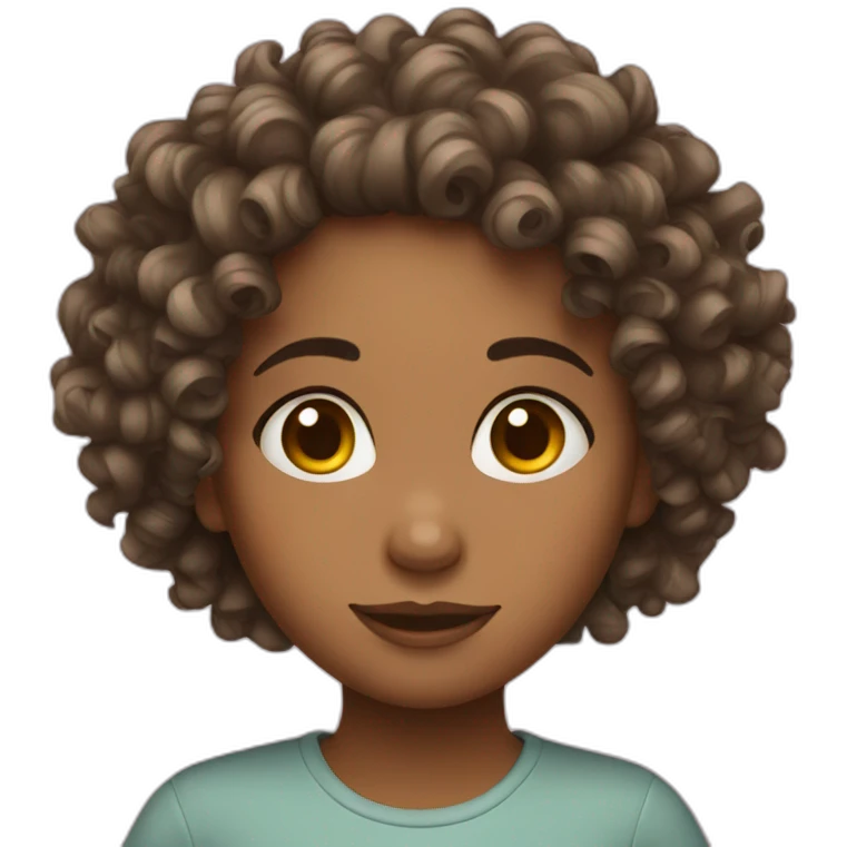 Girls curly hair emoji