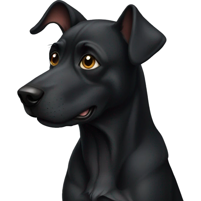 Dark dog  que  emoji