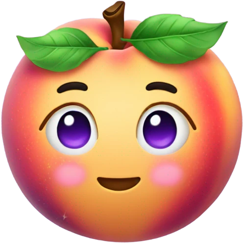 A purple sparkly peach emoji