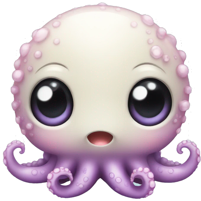 Cute little baby sea octopus emoji