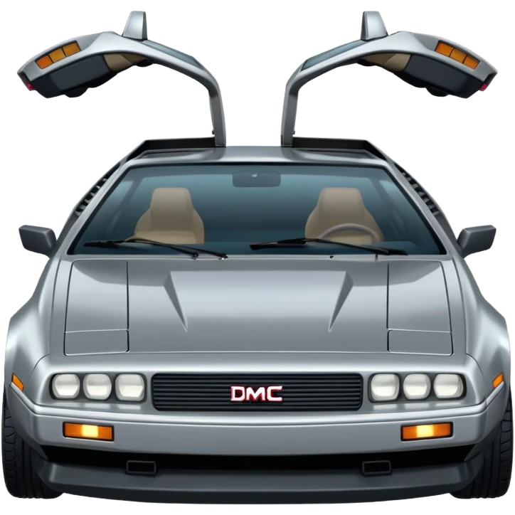 Silver DMC 12 Delorean emoji