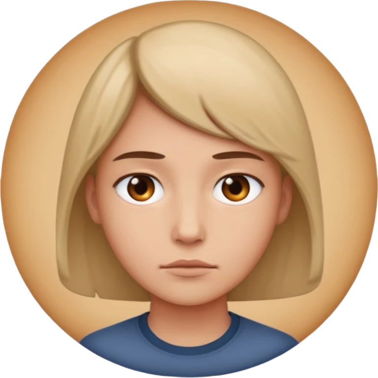 un personnage de face dans un rond en mode photo de profil emoji
