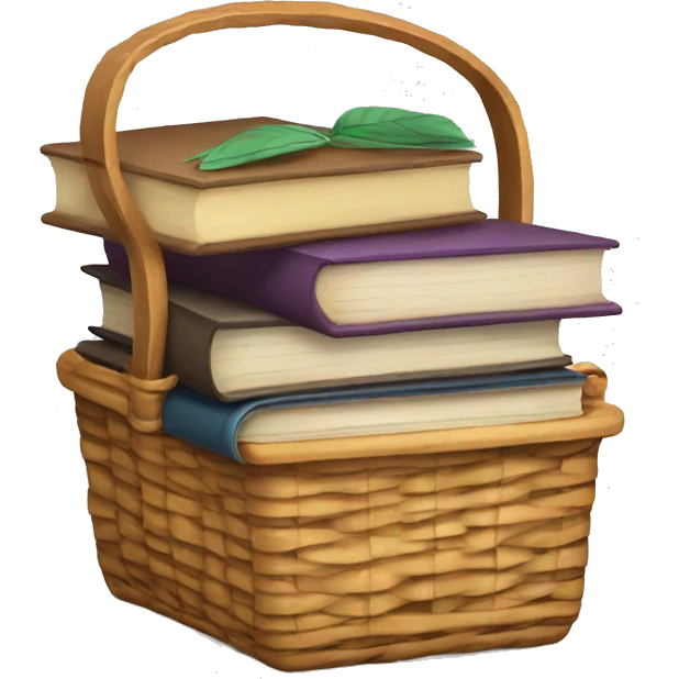 basket with books inside  emoji