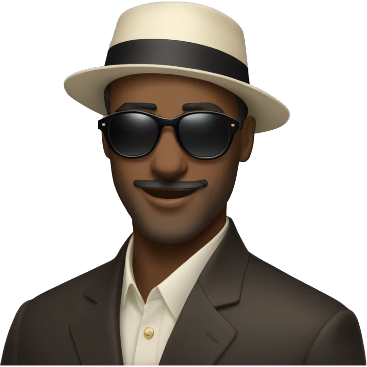 Molvi with cartier shades with long black bear emoji