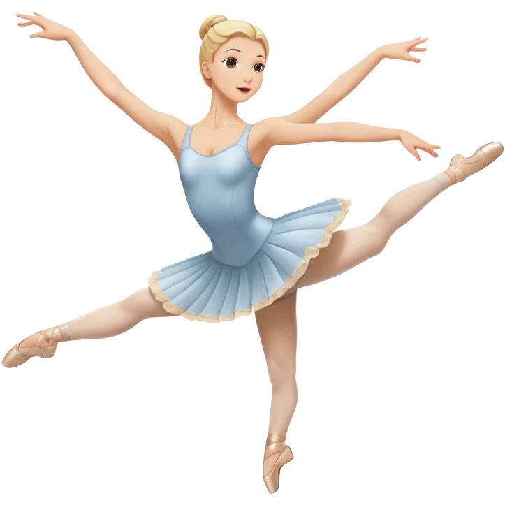 blonde ballet dancer grand jeté leap emoji