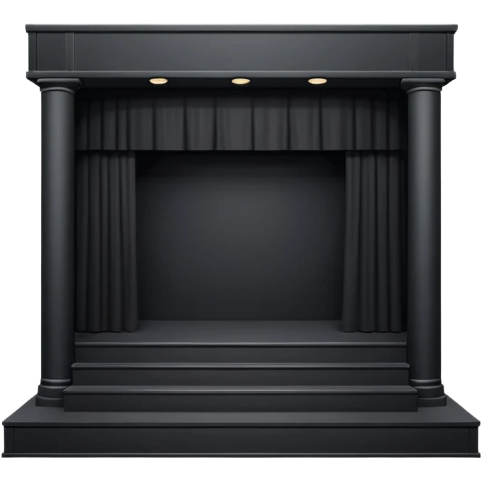black box theatre maquette for stage black emoji