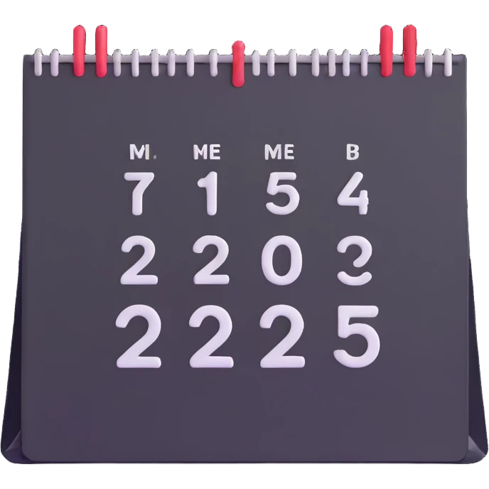 December 2025 calendar emoji