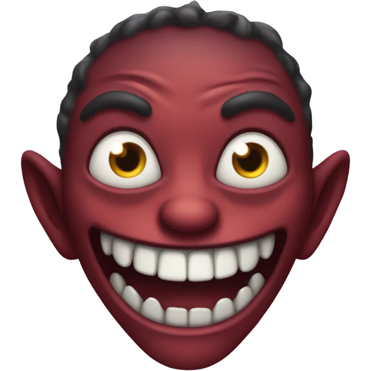 Demon with a freaky smile emoji