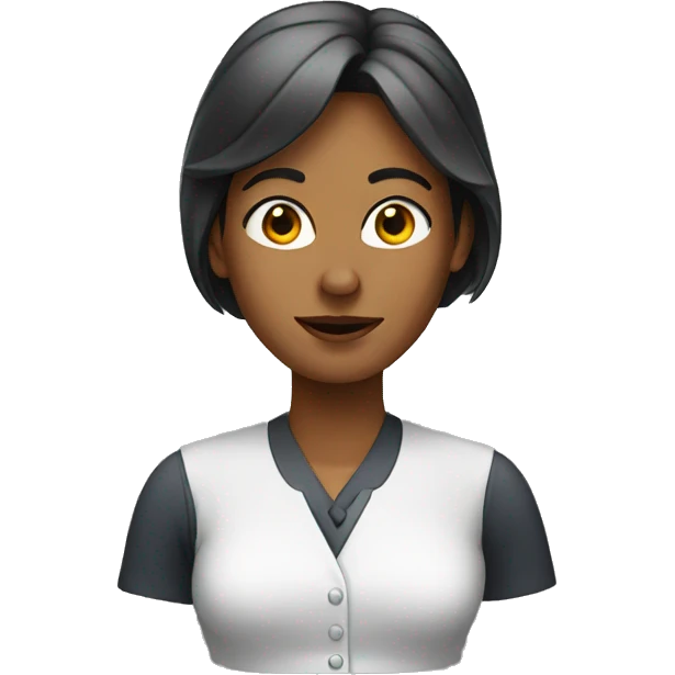 a petty woman wearing an ear piece emoji