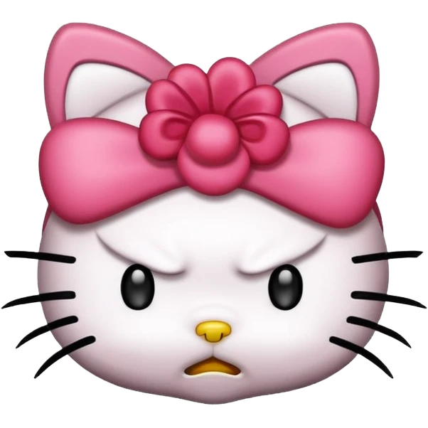 Angry hello kitty emoji