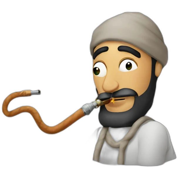Middle Eastern man smoking hookah emoji
