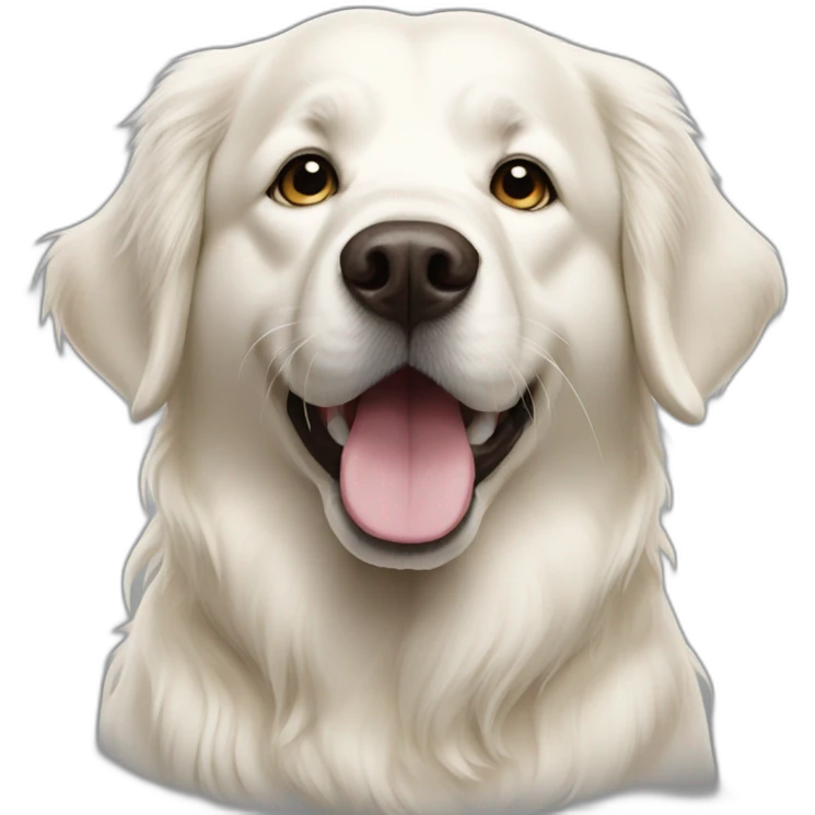 White Golden retriver emoji