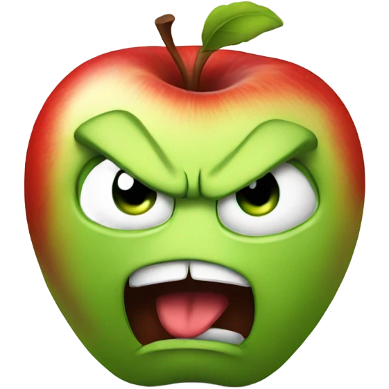 Angry Apple emoji