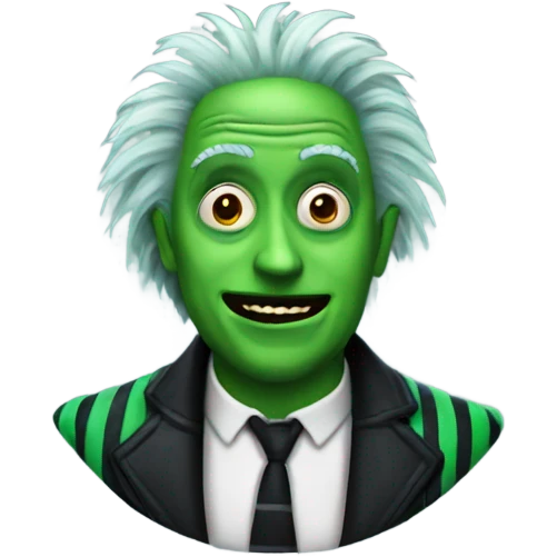 Beetlejuice green emoji